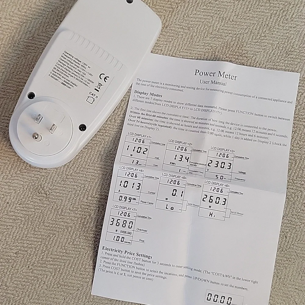 White Energy Monitor Plug - Picture 3 of 4